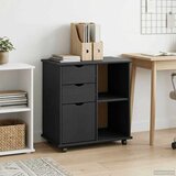  Mobilni ormar Crna 63,5 x 39 x 65,5 cm Čvrsto borovo drvo | Eponuda.ba