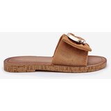 Boto Flat Women Sandals With Decorative Detail Camel Nellodra | Shoptok.si