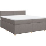 vidaXL Krevet s oprugama i madracem smeđesivi 200x200 cm od tkanine | shoptok.hr