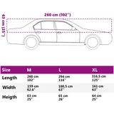 Navlaka za pola automobila s kukama srebrna M