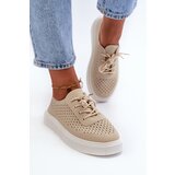 Boto Lace-up Platform Sneakers in Beige Tanvi | Shoptok.si