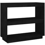 Maison Chic Knjižna omara - Knjižni regal črna 80x35x71 cm trdna borovina, (21726134) | Shoptok.si