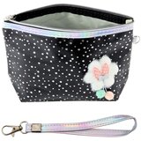  Pernica Kozmetička torbica s mašnom i sjajnim točkicama Crna 23x16cm | shoptok.hr