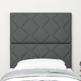  LED uzglavlje dizajn dijamantnih blokova tamno sivo 80 cm tkanina | shoptok.hr