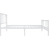  Metalni okvir kreveta uzglavlje i podnožje bijeli 100x190 cm | Eponuda.com