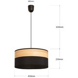  Visilica na sajli ALBA, 1xE27/15W/230V, prečnik 45 cm, crna/braon | Eponuda.com