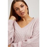 Marisse Pink V-Neck Sweater | Eponuda.ba
