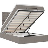 Maison Chic Otomanska Posteljni okvir - Dvoposteljna postelja - Zakonska postelja z vzmetnico & LEDs taupe 120x190 cm blago-J246, (21775712) Cene