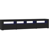 Maison Chic TV omarica - TV stojalo - Televizijska omarica z LED lučkami črna 210x35x40 cm, (21700033) Cene