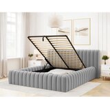 ELTAP Svijetlo sivi tapecirani bračni krevet s prostorom za odlaganje s podnicom 180x200 cm Carilla – | shoptok.hr