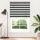 Zebra zavjesa Crna 145x230 cm Širina tkanine 140,9 cm Poliester | Shoptok.si