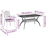  Set od 4 Crna Lijevani aluminij Veliki Dekorativni umetci | shoptok.hr