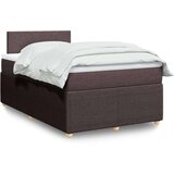 vidaXL krevet box spring s madracem tamnosmeđi 120 x 190 cm od tkanine | shoptok.hr