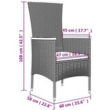  7-dijelni vrtni blagovaonski set sivi od poliratana | shoptok.hr
