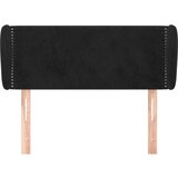  Vzglavje z ušesi črno 103x23x78/88 cm žamet, (20952206) | Shoptok.si