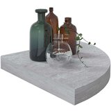  Kutna zidna polica siva boja betona 35 x 35 x 3 8 cm MDF | shoptok.hr