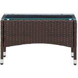 Maison Chic Klubska mizica - kavna mizica - Nizka mizica rjava 60x40x36 cm poli ratan, (21754241) Cene