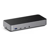 Triple 4K Display Wired Dock Black, Silver