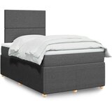  Krevet box spring s madracem tamnosivi 120 x 190 cm tkanina | shoptok.hr