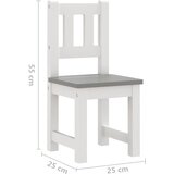  3-dijelni set dječjeg stola i stolica bijelo-sivi MDF | shoptok.hr