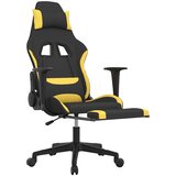  Masažna igraća stolica od tkanine s osloncem za noge crno-žuta | Shoptok.si