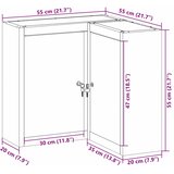  Ormar za alate s policom s pohranom Crna i Siva 55 x 55 x 55 cm | shoptok.hr