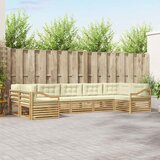  Set vanjskih sofa 7 kom. Bijela i krem Poliester 404 x 166,5 x 73cm | shoptok.hr