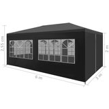  Šator za zabave 3 x 6 m antracit | shoptok.hr