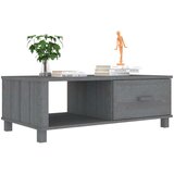 vidaXL Klubska mizica temno siva 100x55x35 cm trdna borovina | Shoptok.si