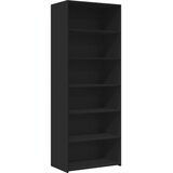  Visoka komoda crna 70x41x185 cm od konstruiranog drva | Eponuda.com