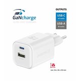 Swissten punjač GaN 45 W, 1x USB-C PD + 1x USB-A 18 W QC, bijeli Slike