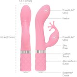 Pillow Talk Kinky - polnilni vibrator za točko G z dvema morotoma (roza) | Shoptok.si