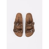 GOODIN Women's leather flip-flops with leopard print | Shoptok.si