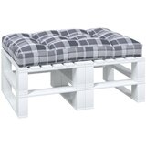  Jastuk za palete sivi karirani 120 x 80 x 12 cm od tkanine | shoptok.hr
