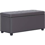 The Living Store Tabure s prostorom za shranjevanje 87,5 cm sivo umetno usnje - Tabure S Prostorom Za Shranjevanje, (21485991) Cene