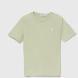 Calvin Klein Jeans Otroška bombažna kratka majica rumena barva, IU0IU00543