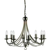 Searchlight Maypole Lestenec z 8 lučmi, antična medeninasta obdelava, E14, (22101246) | Shoptok.si