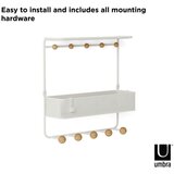 Umbra stenski regal bela, barve bukve | Shoptok.si