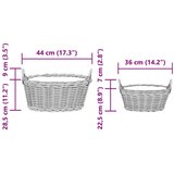  Košarica za saksije s pohranom 2 pcs Smeđa Lacak ratan - Smeđa | shoptok.hr