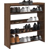 vidaXL Regal za čevlje rjav hrast 80x25x81 cm inženirski les Cene