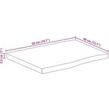 Stolna Mizna plošča 50x40x2,5 cm naraven rob trden mangov les | Shoptok.si