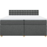  Krevet s oprugama i madracem tamnosivi 200 x 200 cm od tkanine | shoptok.hr