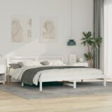 vidaXL krevetna konstrukcija s led lampica s uzglavljem bijelo boja drva | shoptok.hr