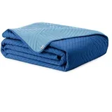Modro prešito pregrinjalo iz mikrovlaken 220x240 cm Softa –