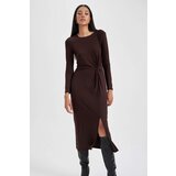 Defacto A Cut Crew Neck Midi Long Sleeve Dress | shoptok.hr
