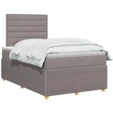  LED okvir za krevet s madracem Sivosmeđa 120 x 190 cm Tkanina - Sivosmeđa 120 x 190 cm Dizajn linija | shoptok.hr