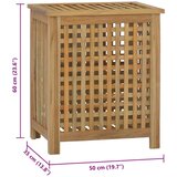  Košara za rublje 50 x 35 x 60 cm od masivne tikovine | shoptok.hr