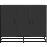  Komoda crna 94x35x76 cm od konstruiranog drva | shoptok.hr