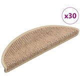 vidaXL Samoljepljivi otirači za stepenice 30kom 56x17x3cm boja pijeska | shoptok.hr