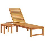  Ležaljka 3 pcs Smeđa Čvrsto drvo akacije | shoptok.hr